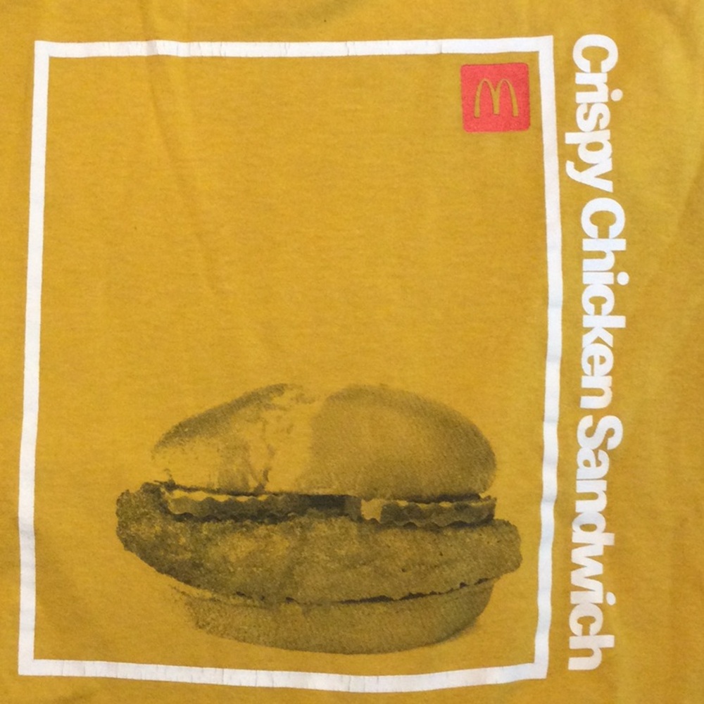McDonald's Mustard Yellow Graphic T-Shirt Mens Small - Picture 3 of 3